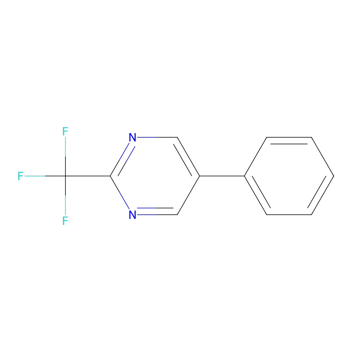 2-(Trifluoromethyl)-5-phenylpyrimidine molecular structure, CAS 1261786-23-5