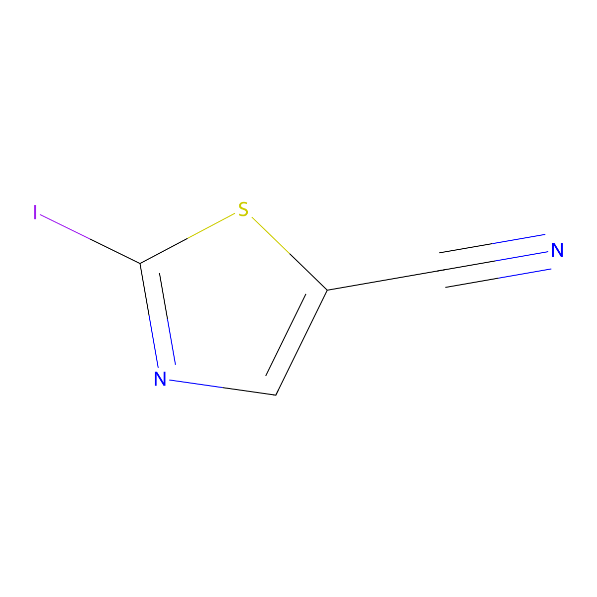 2-Iodothiazole-5-carbonitrile molecular structure, CAS 1261786-70-2