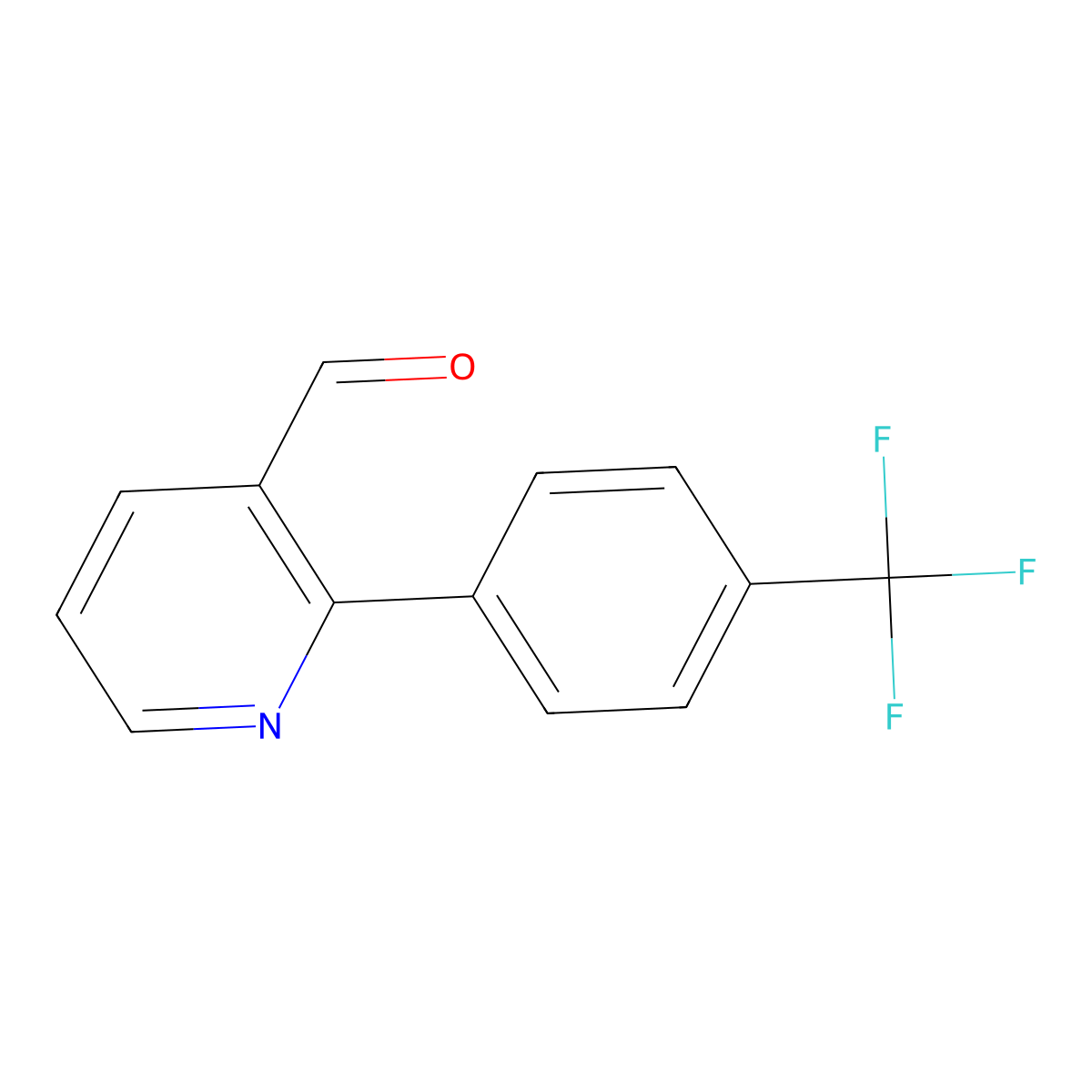 2-(4-(Trifluoromethyl)phenyl)nicotinaldehyde molecular structure, CAS 1261786-84-8
