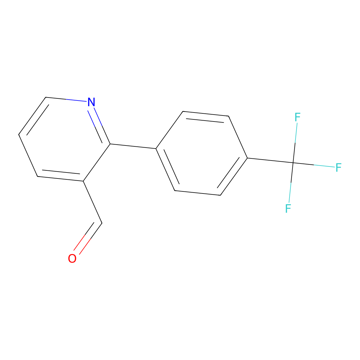 2-(4-(Trifluoromethyl)phenyl)nicotinaldehyde molecular structure, CAS 1261786-84-8
