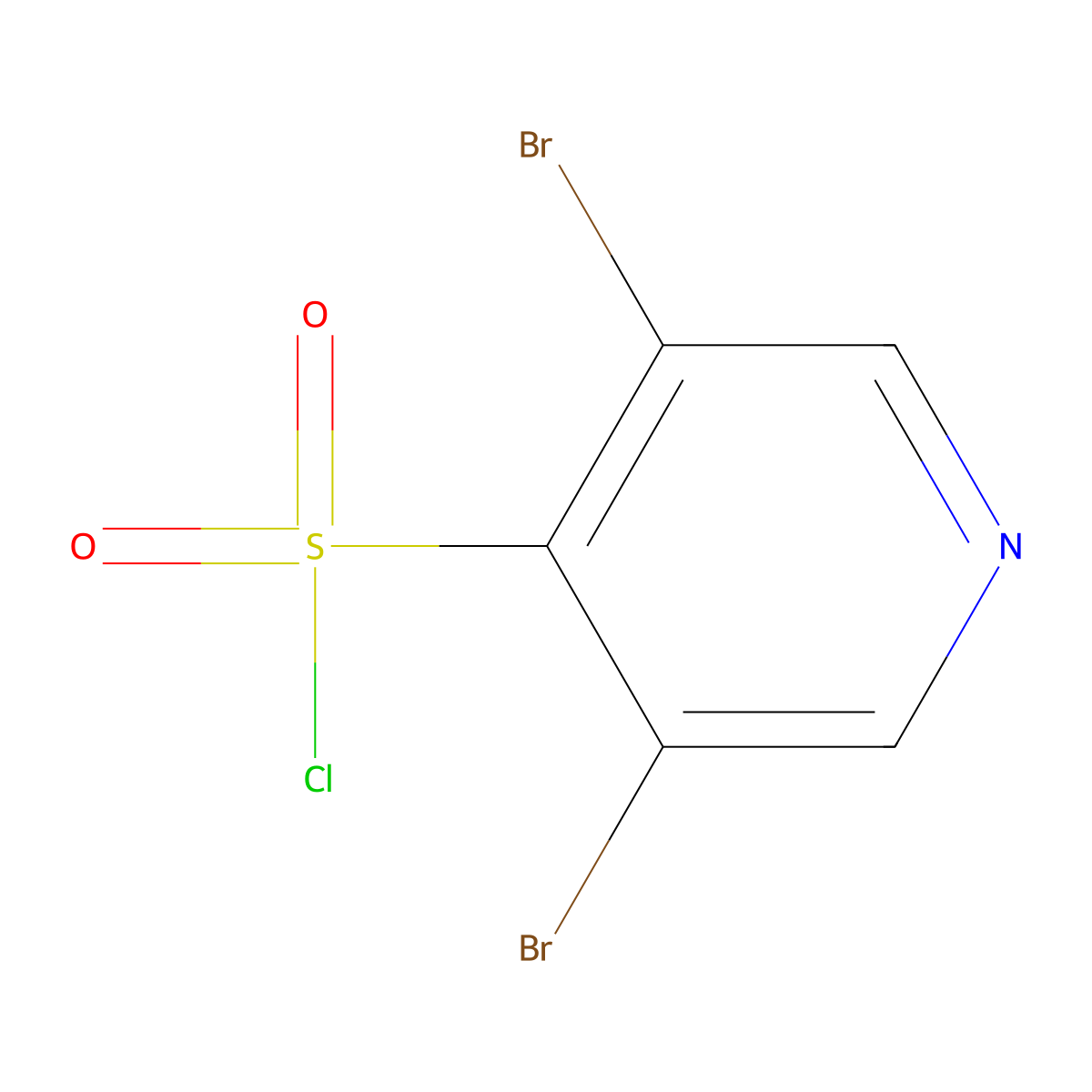 3,5-Dibromopyridine-4-sulfonyl chloride molecular structure, CAS 1261786-91-7