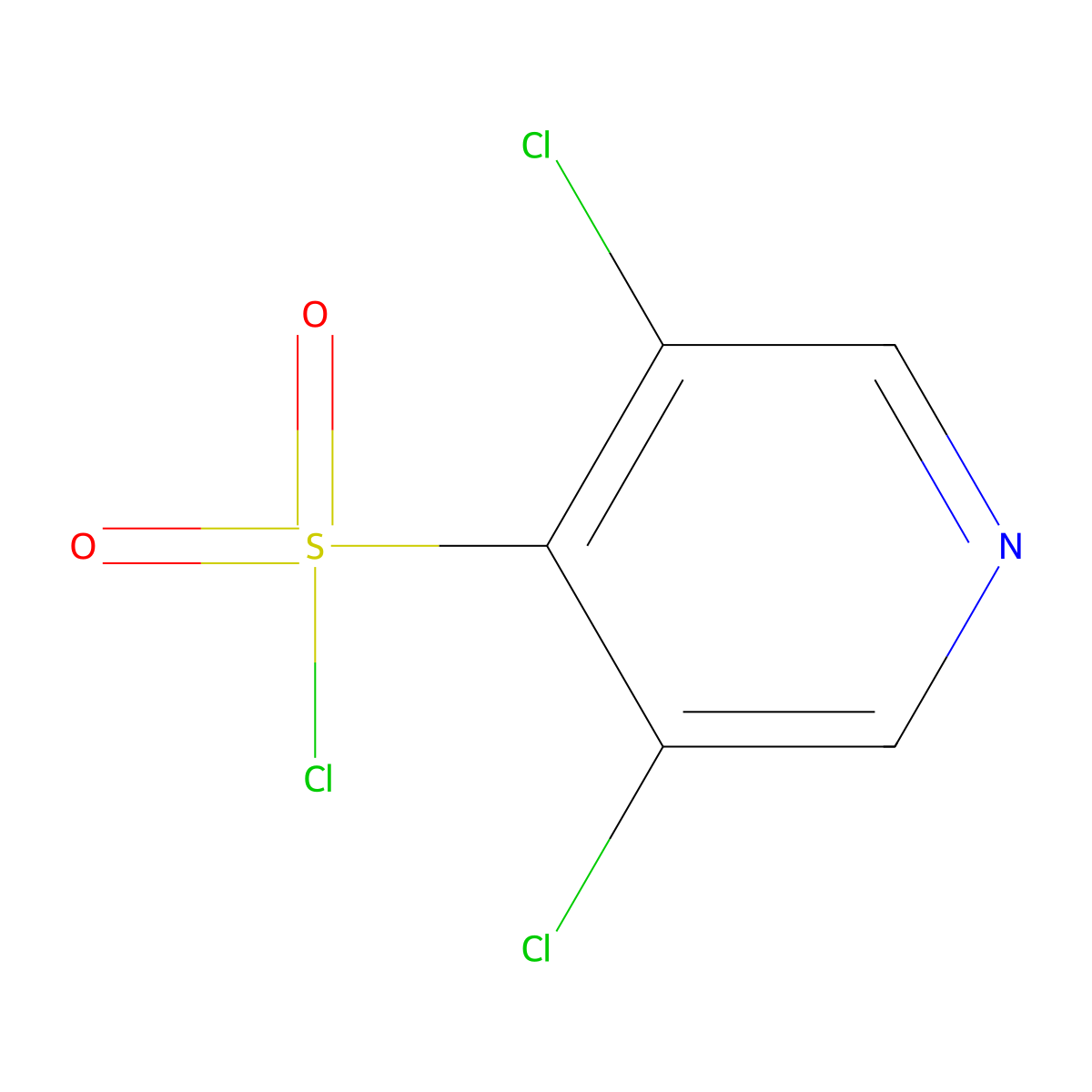 3,5-Dichloropyridine-4-sulfonyl chloride molecular structure, CAS 1261787-04-5