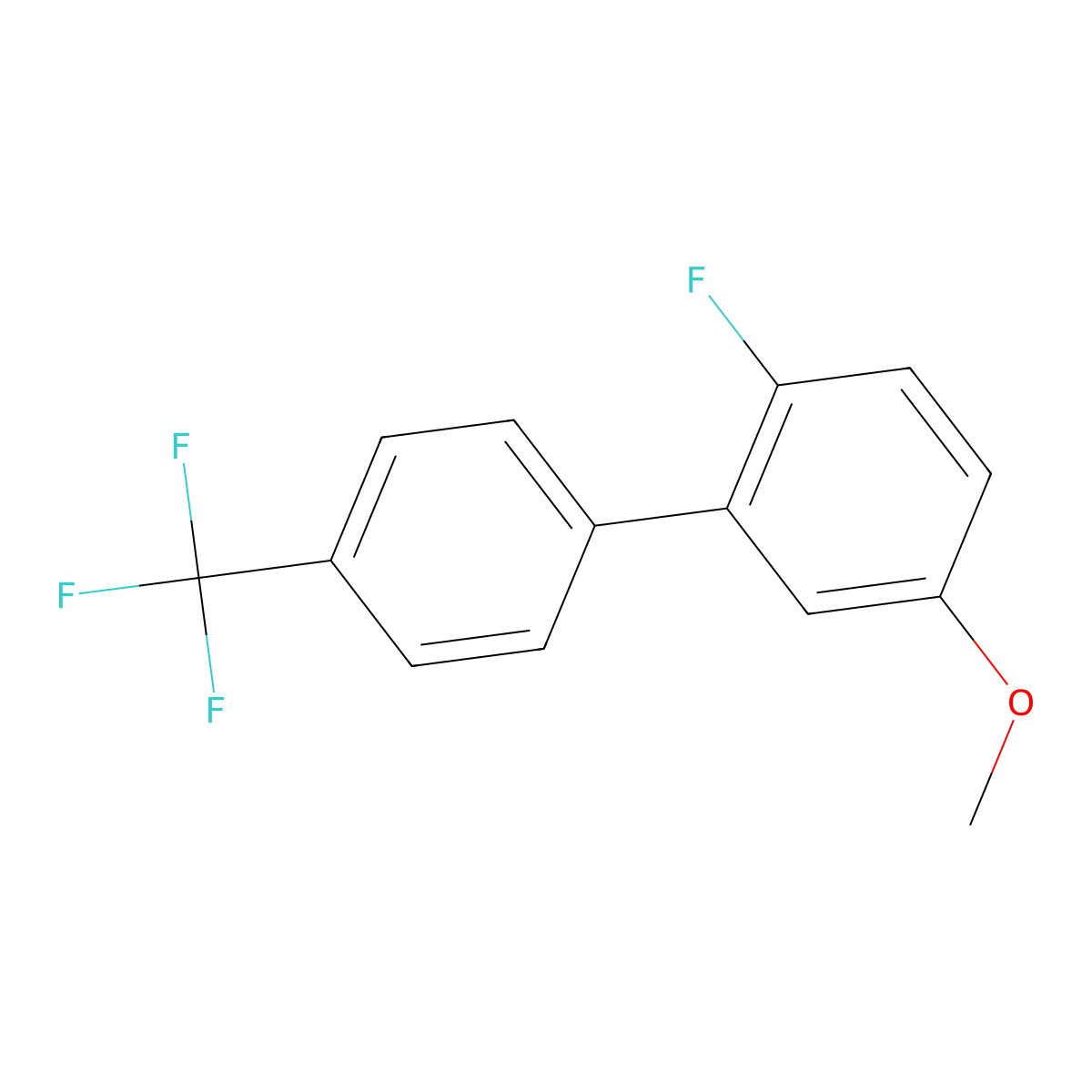 1-Fluoro-4-methoxy-2-[4-(trifluoromethyl)phenyl]benzene molecular structure, CAS 1261787-07-8