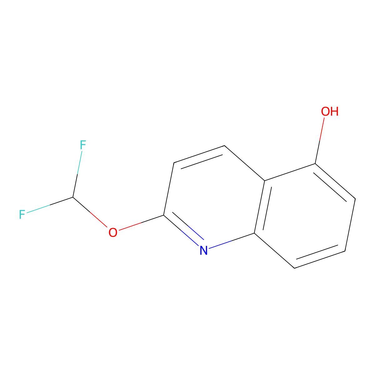 2-(Difluoromethoxy)quinolin-5-ol molecular structure, CAS 1261787-21-6