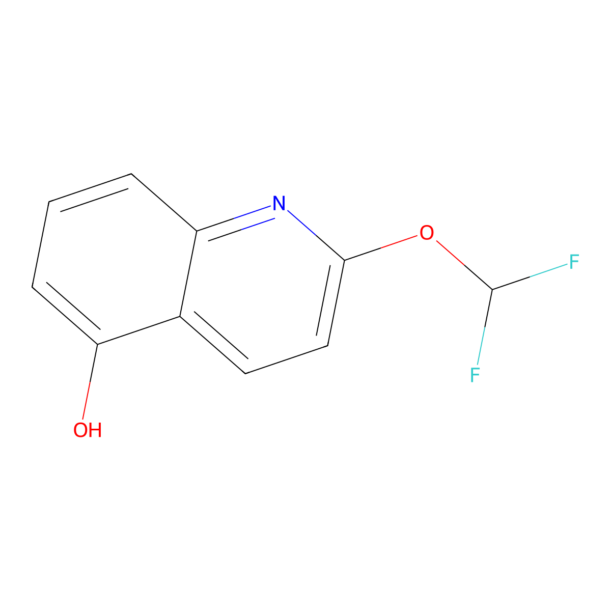2-(Difluoromethoxy)quinolin-5-ol molecular structure, CAS 1261787-21-6