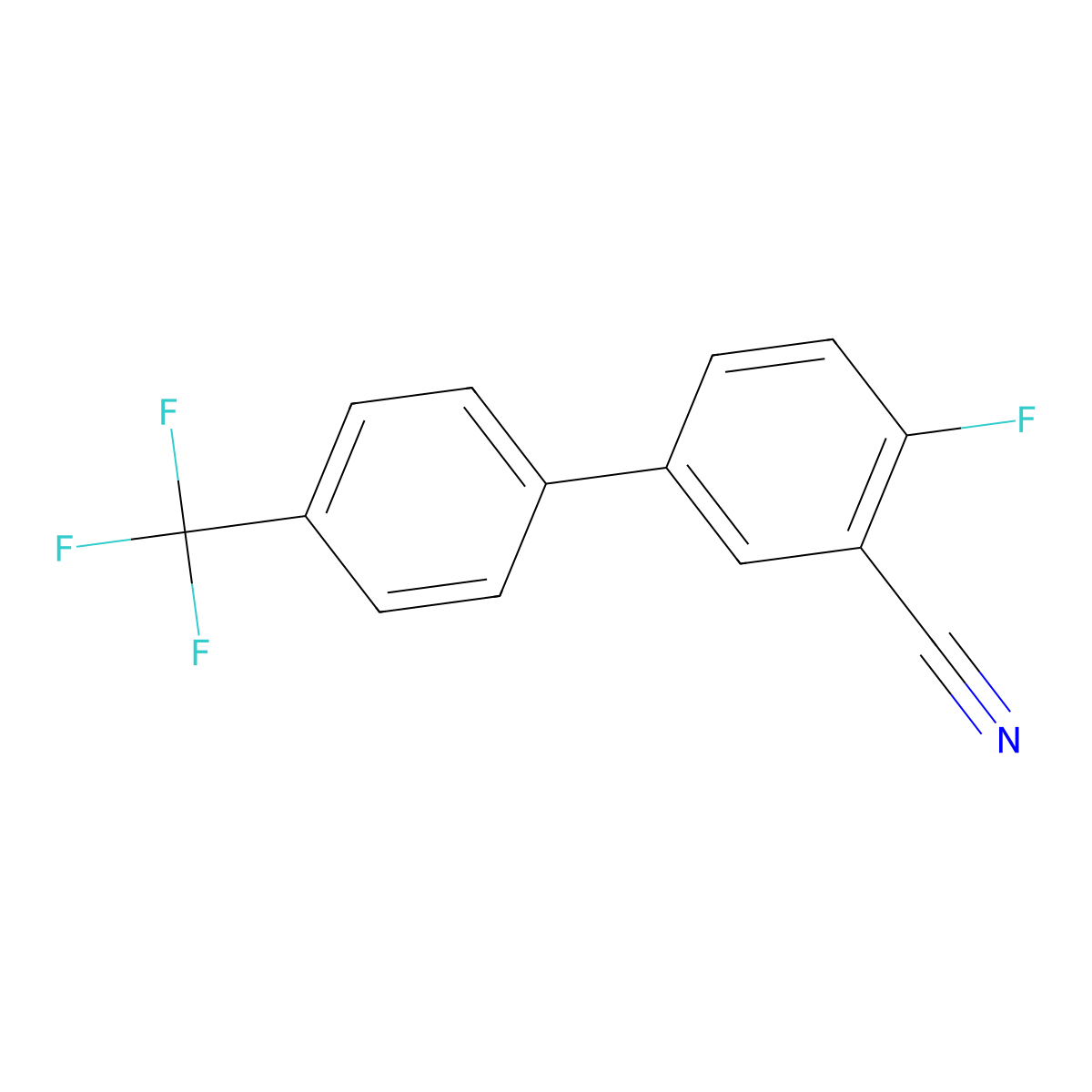 4-Fluoro-4'-trifluoromethyl-biphenyl-3-carbonitrile molecular structure, CAS 1261787-72-7