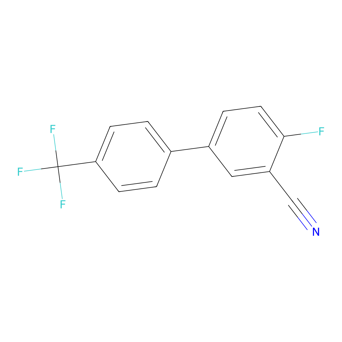 4-Fluoro-4'-trifluoromethyl-biphenyl-3-carbonitrile molecular structure, CAS 1261787-72-7