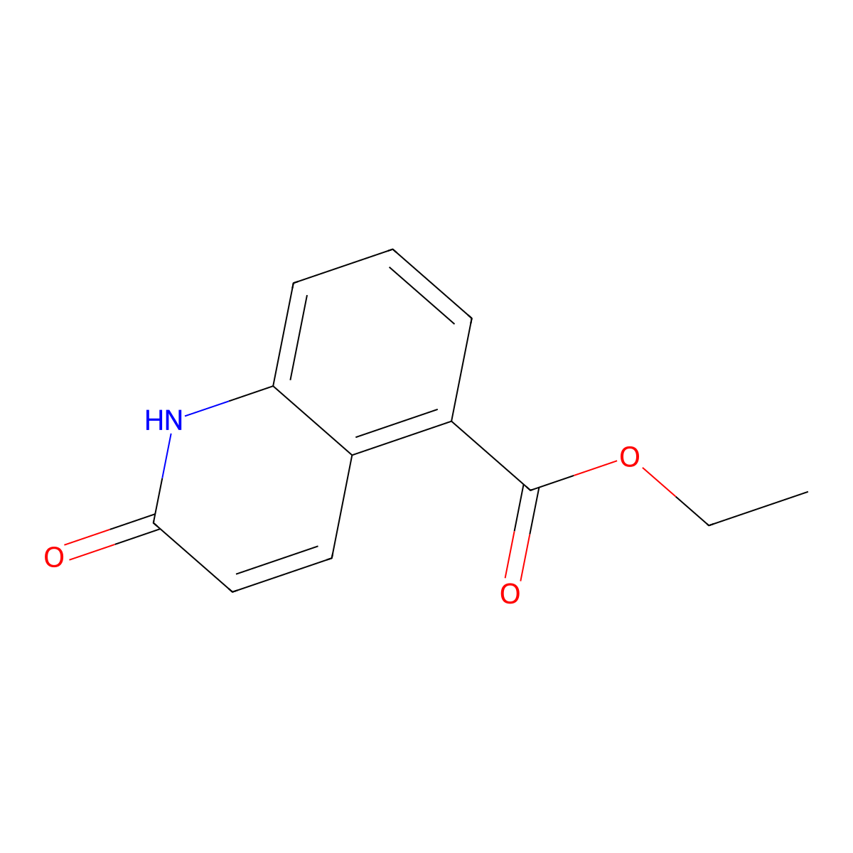 Ethyl 2-oxo-1,2-dihydroquinoline-5-carboxylate molecular structure, CAS 1261788-19-5