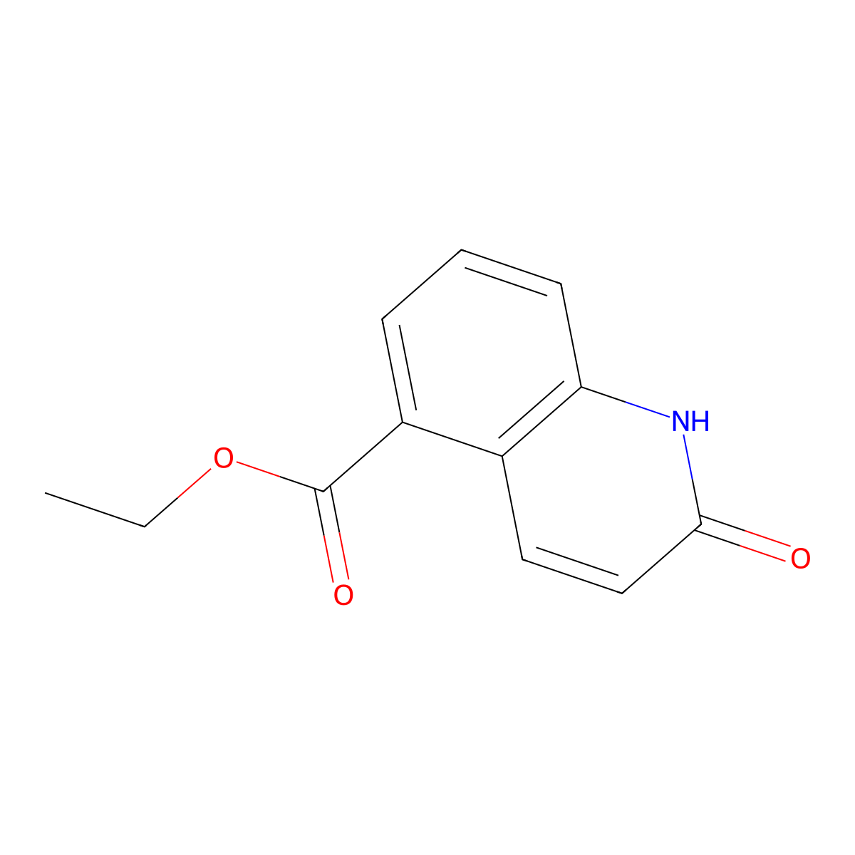 Ethyl 2-oxo-1,2-dihydroquinoline-5-carboxylate molecular structure, CAS 1261788-19-5