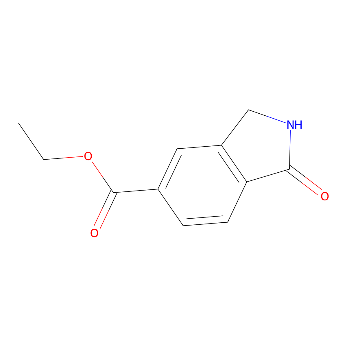 Ethyl 1-oxoisoindoline-5-carboxylate molecular structure, CAS 1261788-26-4