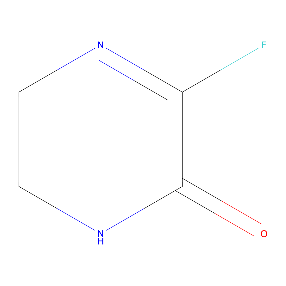 3-fluoro-1H-pyrazin-2-one molecular structure, CAS 1261788-36-6