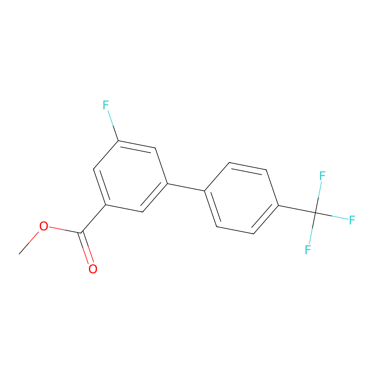 5-Fluoro-4'-(trifluoromethyl)biphenyl-3-carboxylic acid methyl ester molecular structure, CAS 1261788-40-2