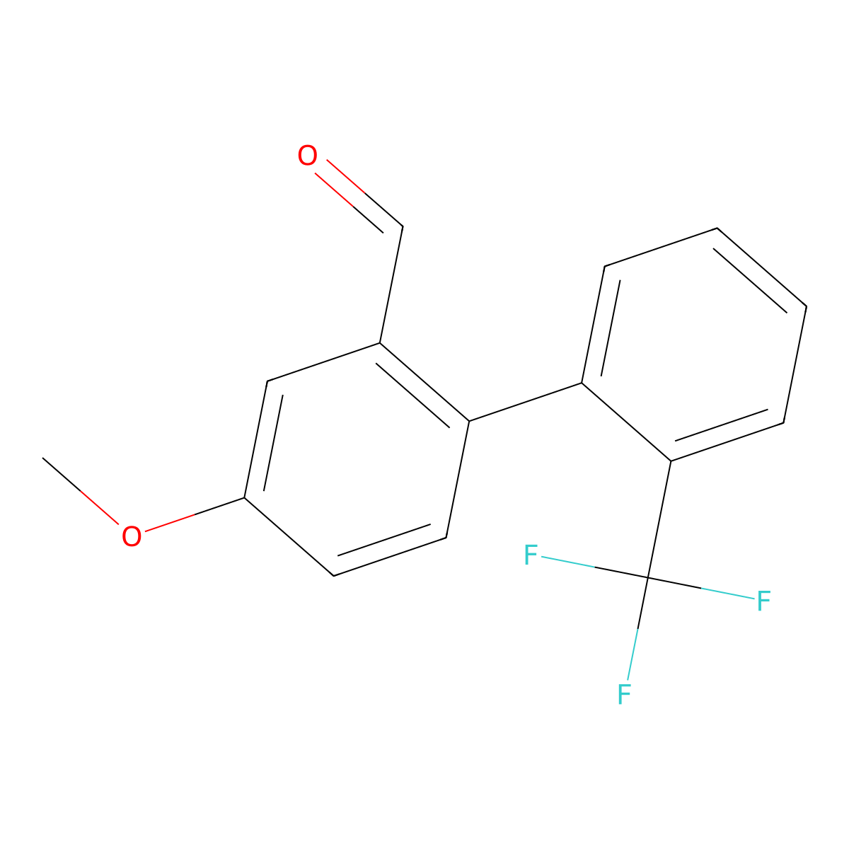 5-Methoxy-2-[2-(trifluoromethyl)phenyl]benzaldehyde molecular structure, CAS 1261789-30-3