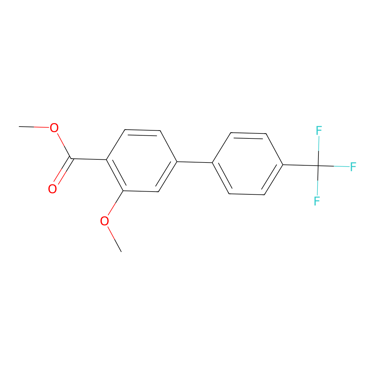 Methyl 2-methoxy-4-[4-(trifluoromethyl)phenyl]benzoate molecular structure, CAS 1261789-44-9