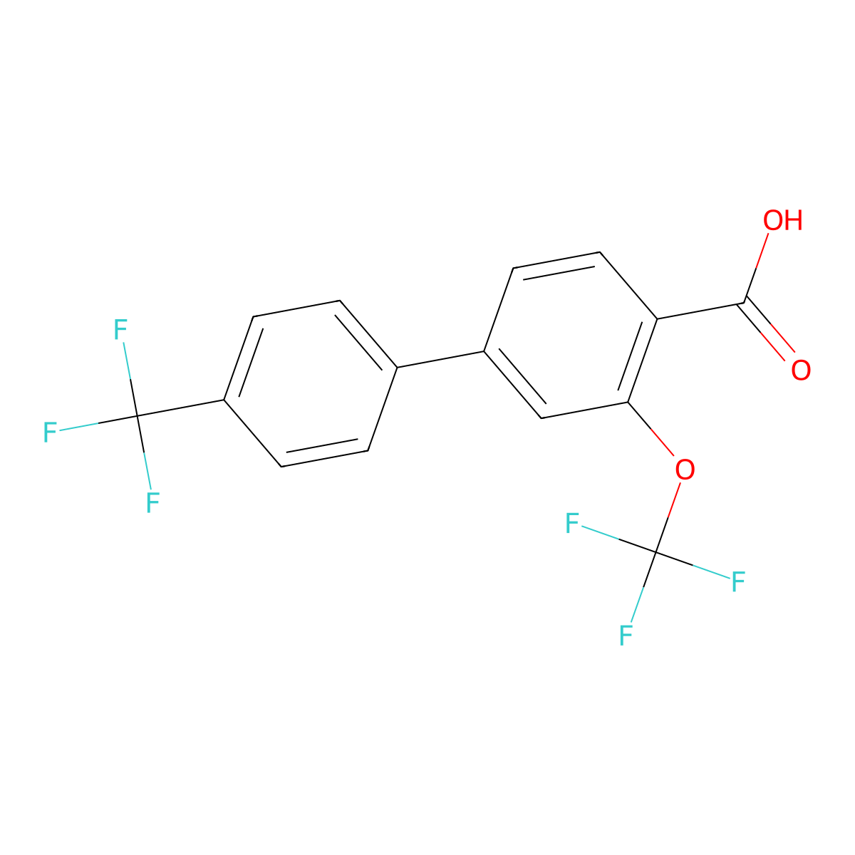 3-(Trifluoromethoxy)-4'-(trifluoromethyl)-[1,1'-biphenyl]-4-carboxylic acid molecular structure, CAS 1261789-78-9