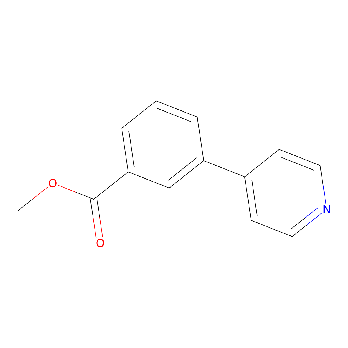 Methyl 3-(4-pyridyl)benzoate molecular structure, CAS 126179-78-0