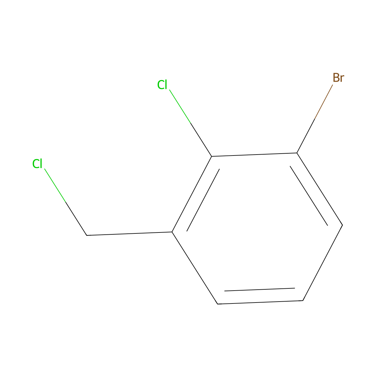 1-bromo-2-chloro-3-(chloromethyl)Benzene molecular structure, CAS 1261790-43-5