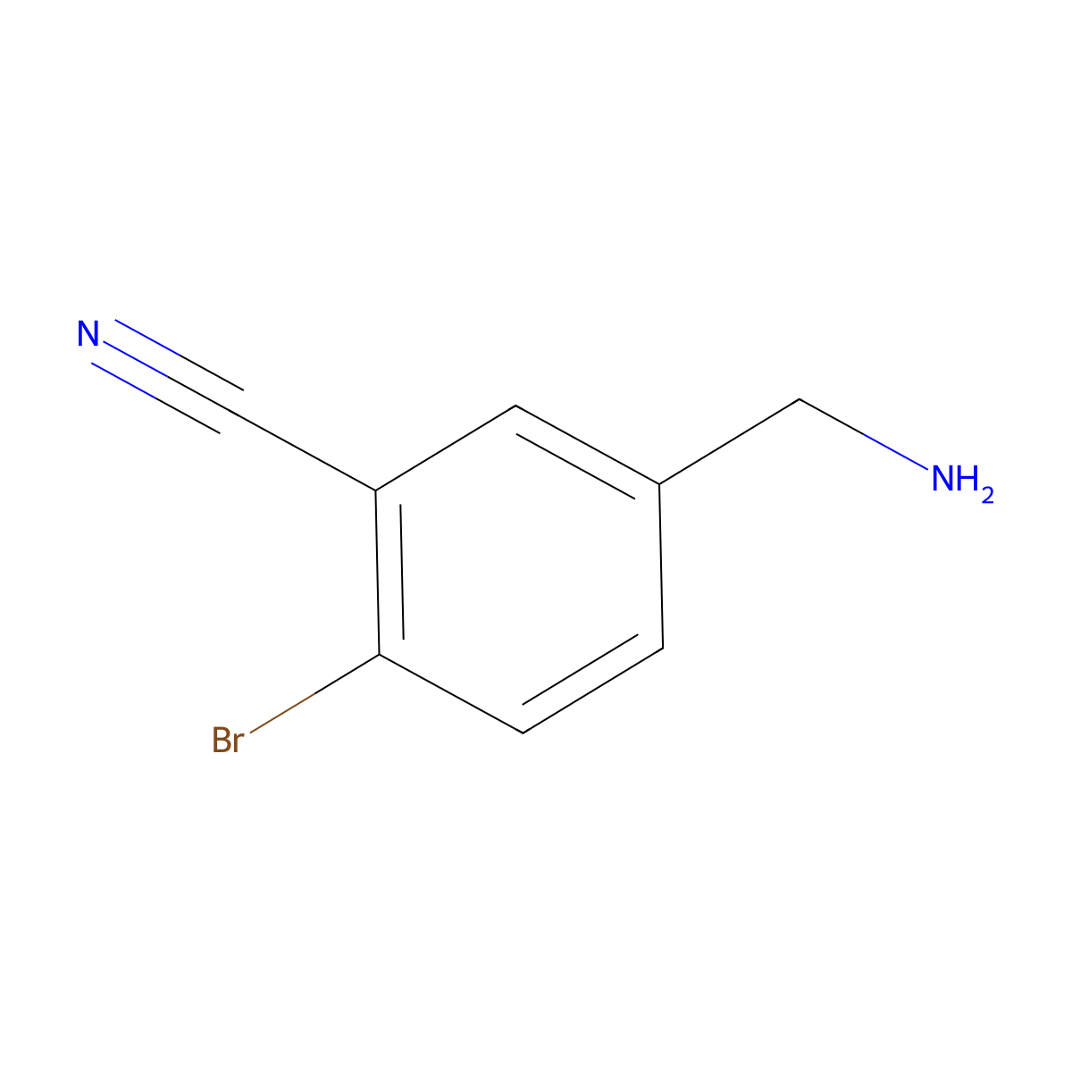 4-Bromo-3-cyanobenzylamine molecular structure, CAS 1261791-04-1