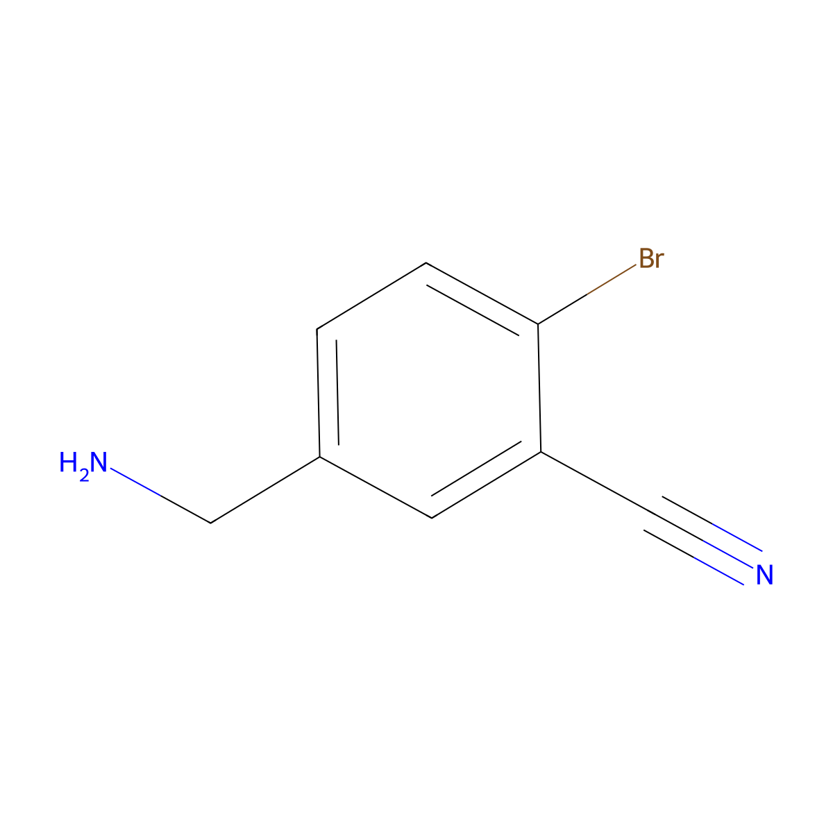 4-Bromo-3-cyanobenzylamine molecular structure, CAS 1261791-04-1