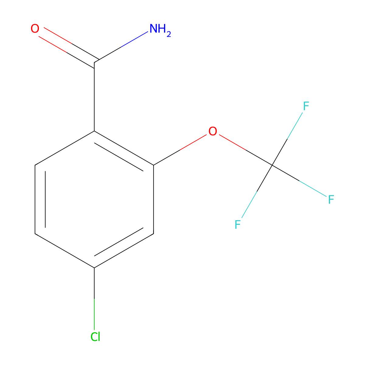 4-Chloro-2-(trifluoromethoxy)benzamide molecular structure, CAS 1261791-05-2