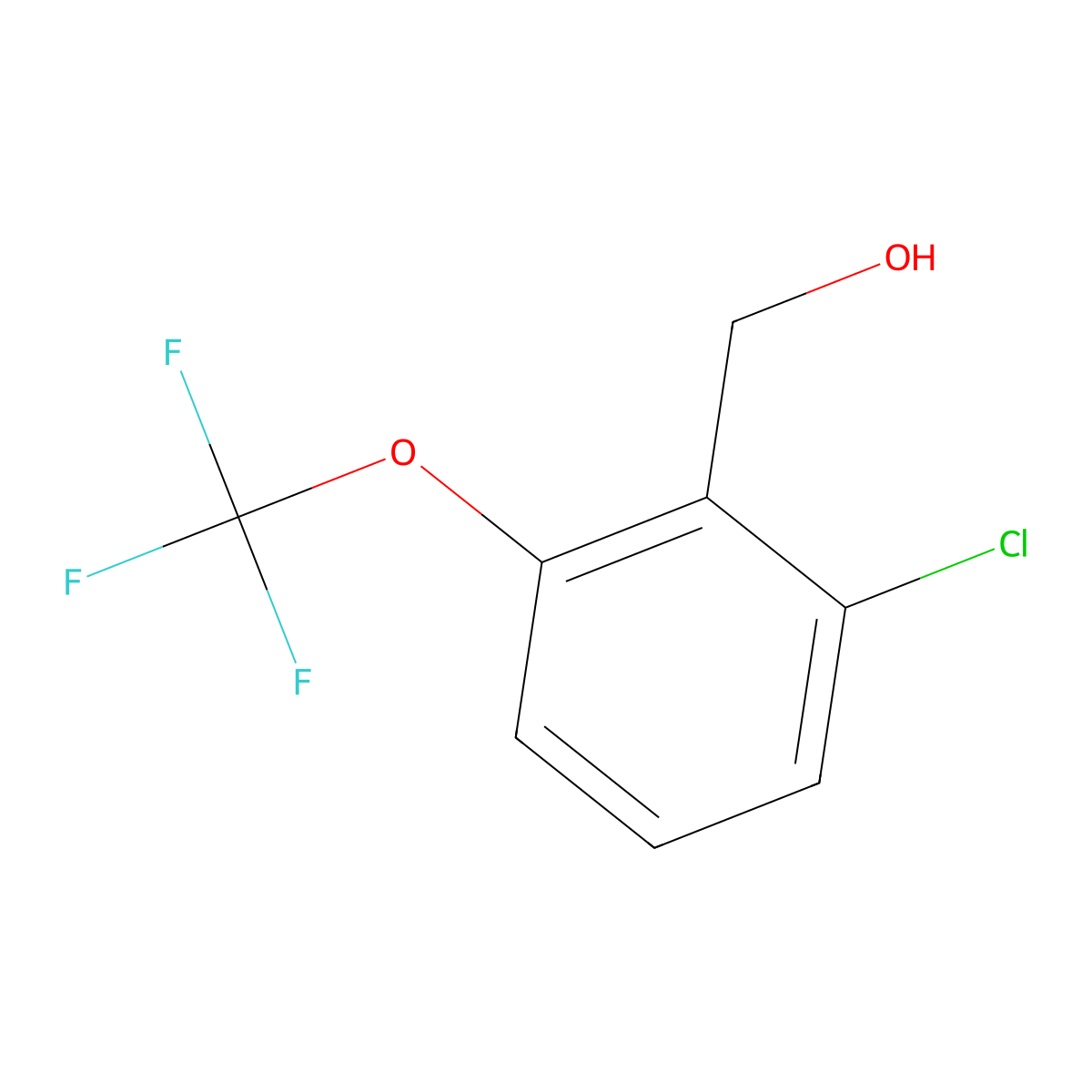 [2-Chloro-6-(trifluoromethoxy)phenyl]methanol molecular structure, CAS 1261791-09-6