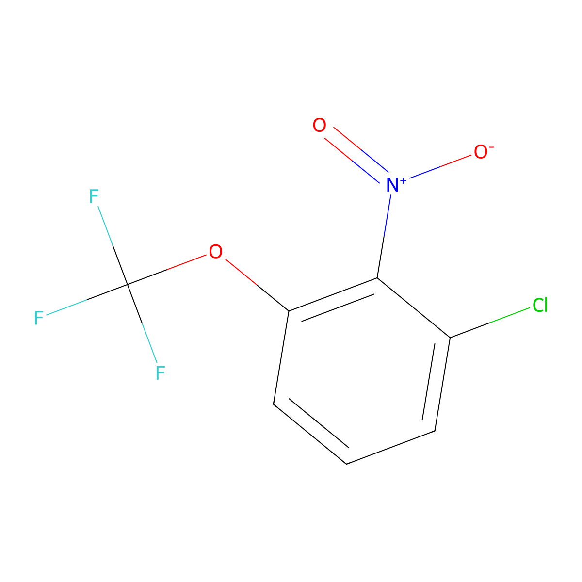 1-Chloro-2-nitro-3-(trifluoromethoxy)benzene molecular structure, CAS 1261791-19-8