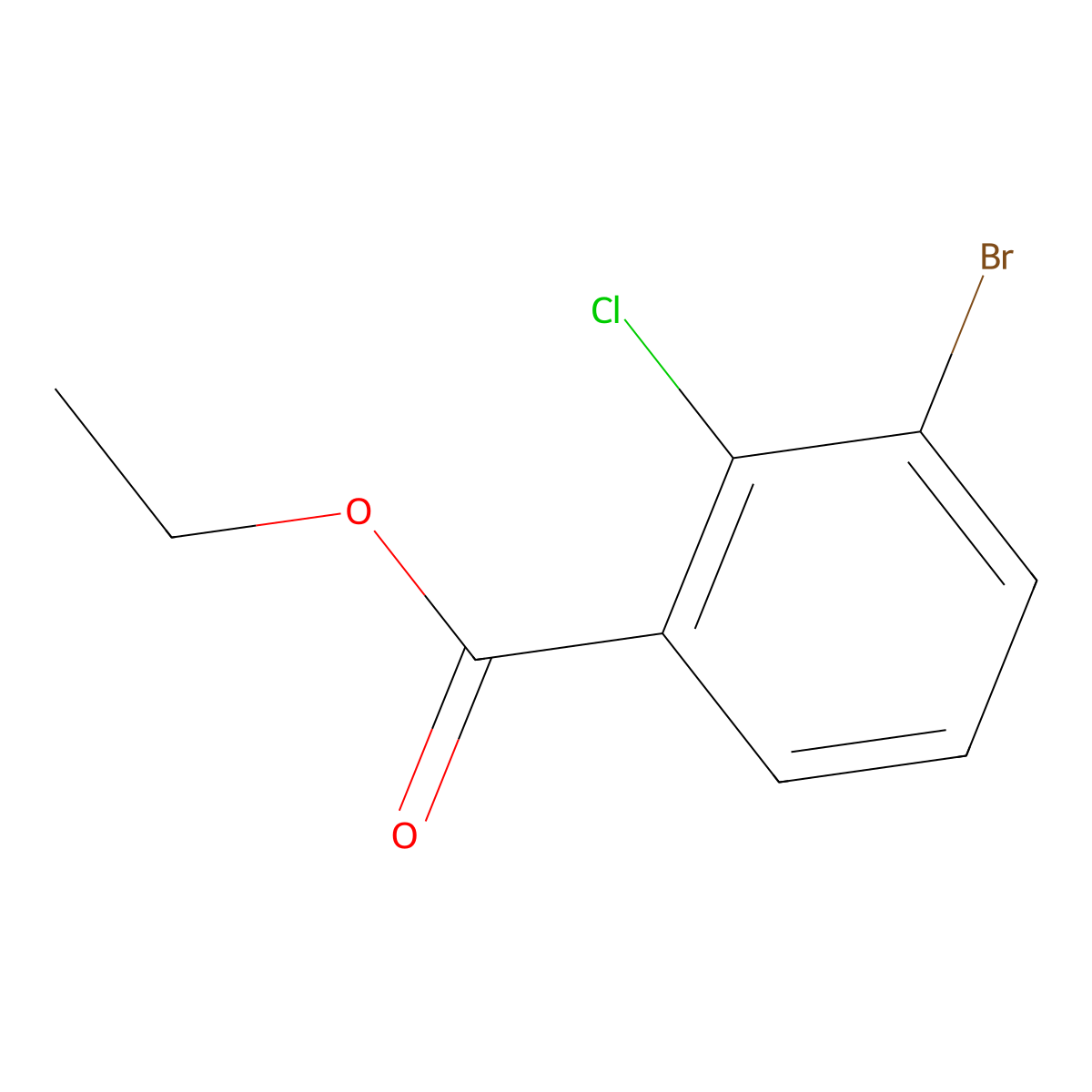Ethyl 3-bromo-2-chlorobenzoate molecular structure, CAS 1261791-50-7