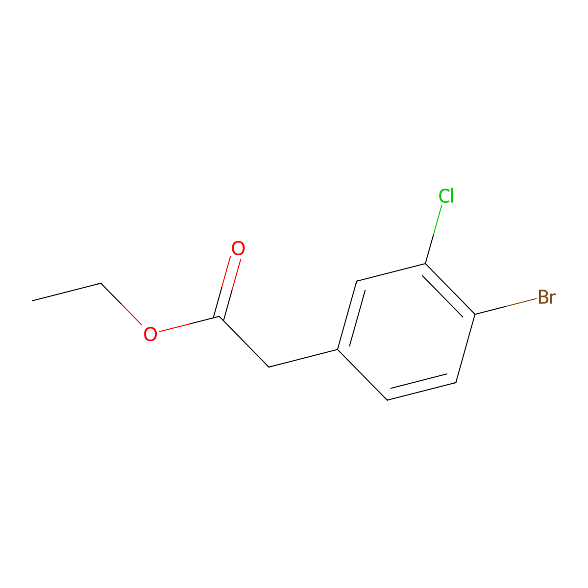 Ethyl 4-bromo-3-chlorophenylacetate molecular structure, CAS 1261791-56-3