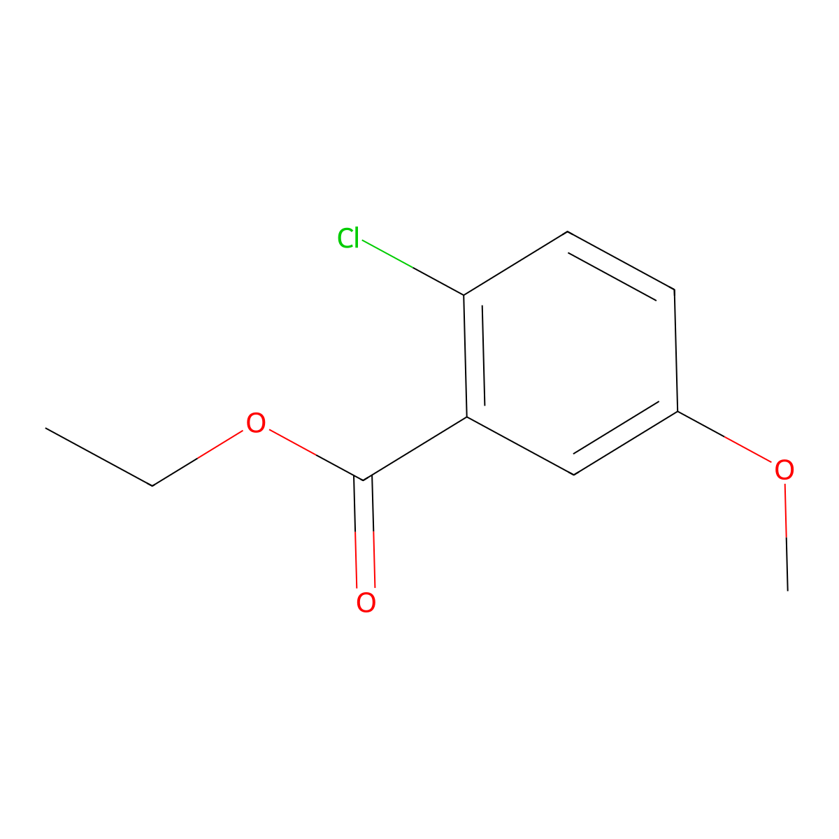 Ethyl 2-chloro-5-methoxybenzoate molecular structure, CAS 1261792-01-1
