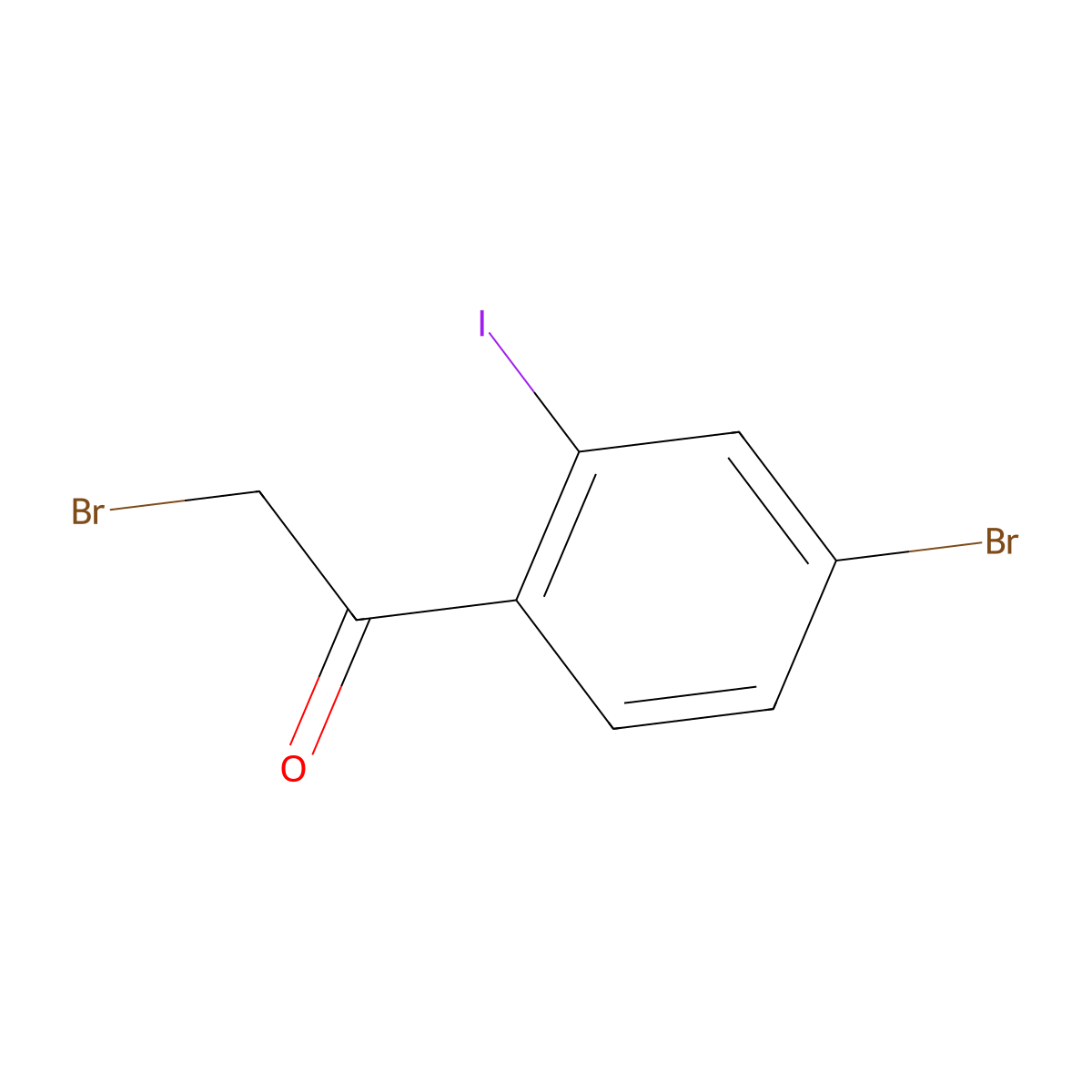 2,4'-Dibromo-2'-iodoacetophenone molecular structure, CAS 1261792-29-3
