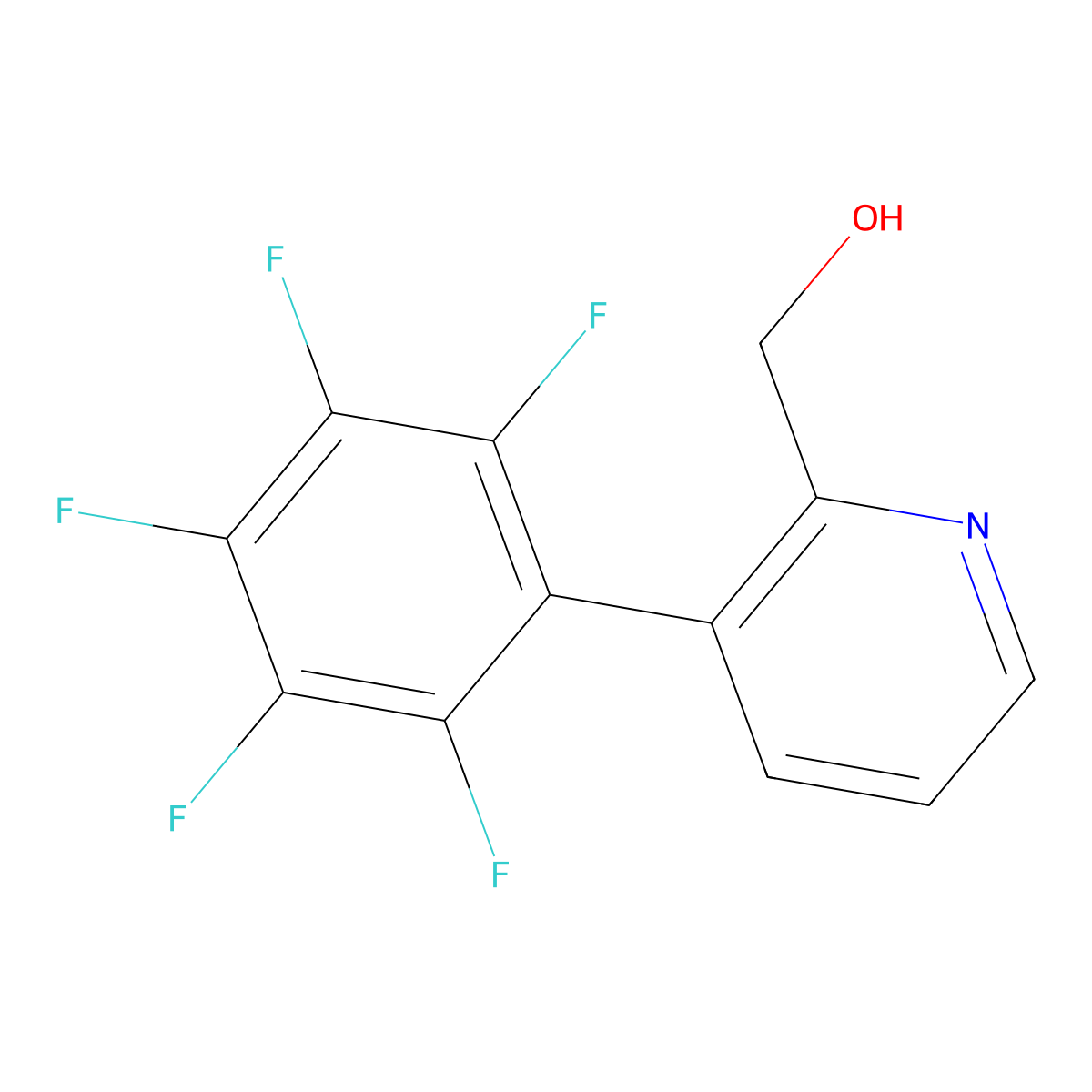 [3-(Pentafluorophenyl)pyridin-2-yl]methanol molecular structure, CAS 1261792-71-5
