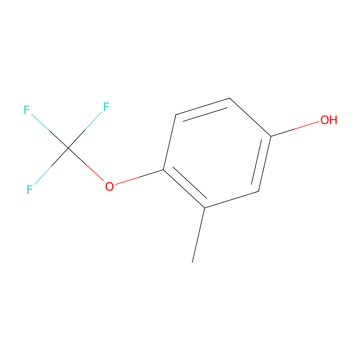 3-Methyl-4-(trifluoromethoxy)phenol molecular structure, CAS 1261793-16-1