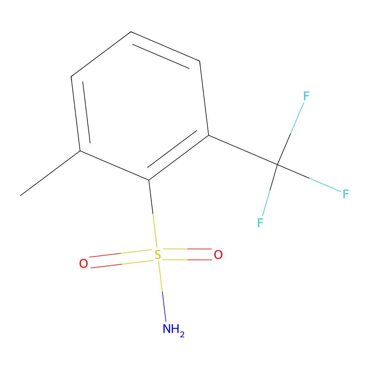 2-Methyl-6-(trifluoromethyl)benzenesulfonamide molecular structure, CAS 1261793-37-6