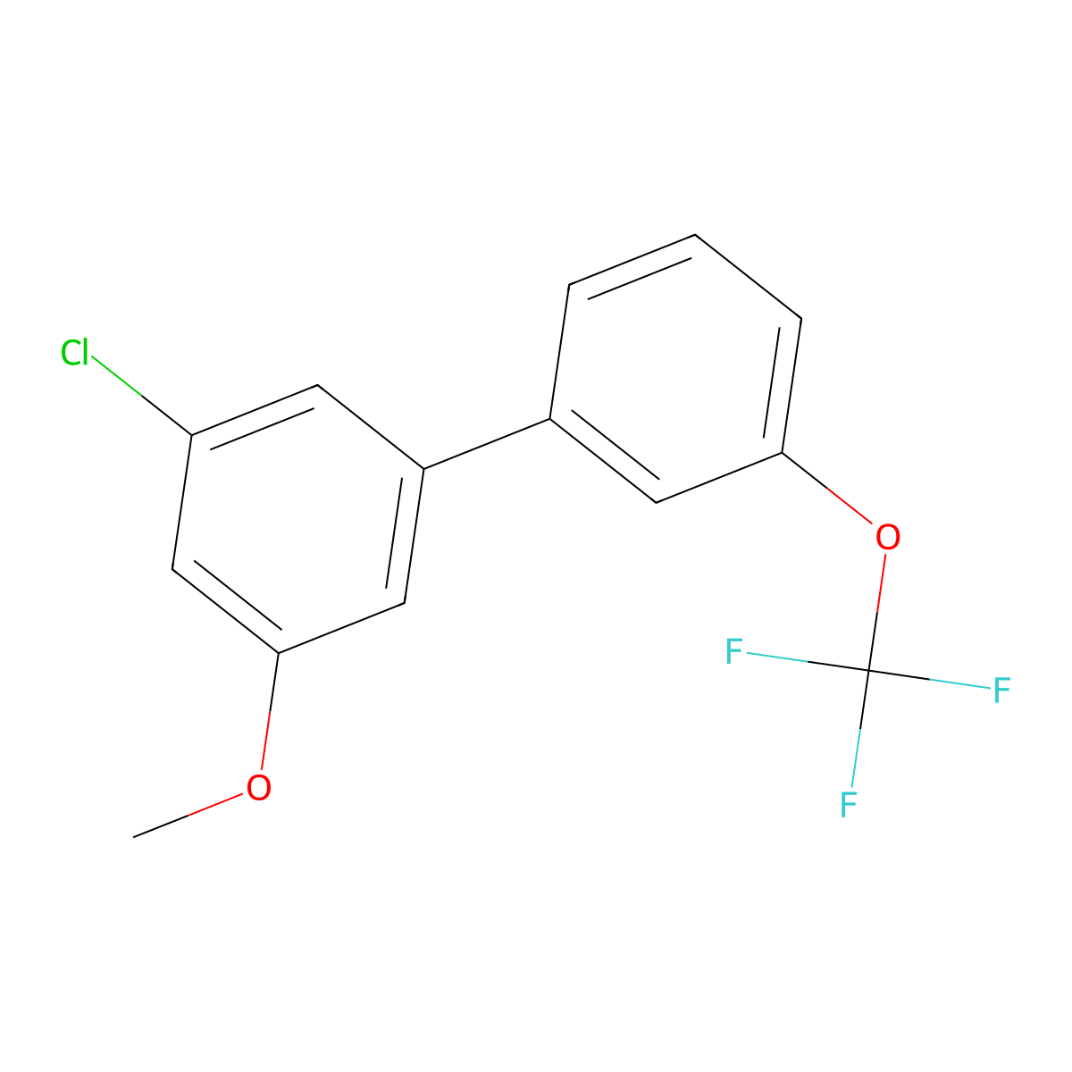 1-Chloro-3-methoxy-5-[3-(trifluoromethoxy)phenyl]benzene molecular structure, CAS 1261793-59-2