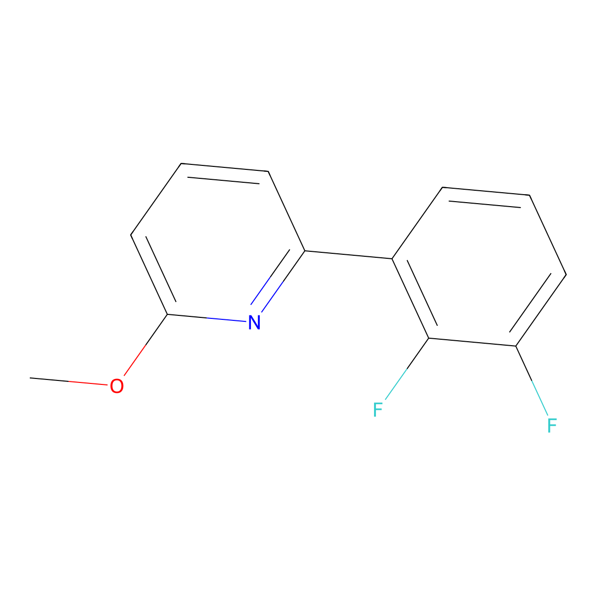 2-(2,3-Difluorophenyl)-6-methoxypyridine molecular structure, CAS 1261794-01-7