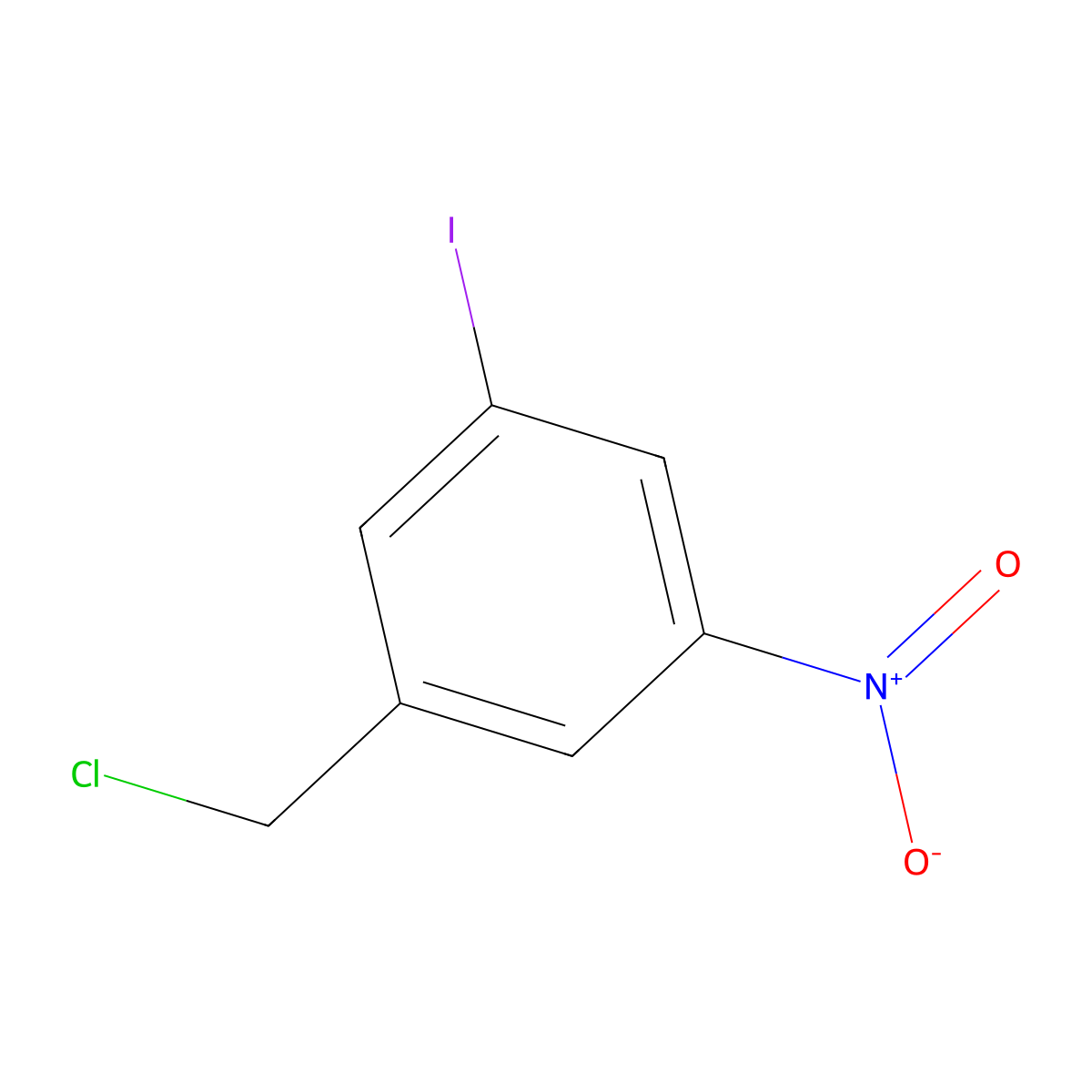 1-(Chloromethyl)-3-iodo-5-nitrobenzene molecular structure, CAS 1261794-69-7
