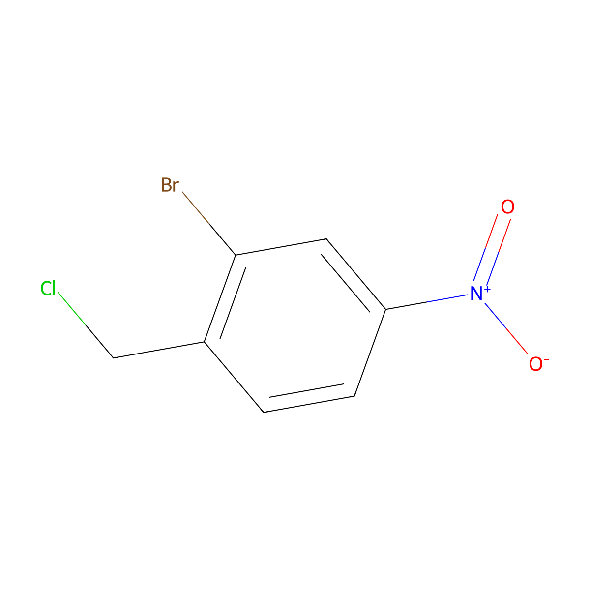 2-Bromo-1-(chloromethyl)-4-nitrobenzene molecular structure, CAS 1261794-92-6