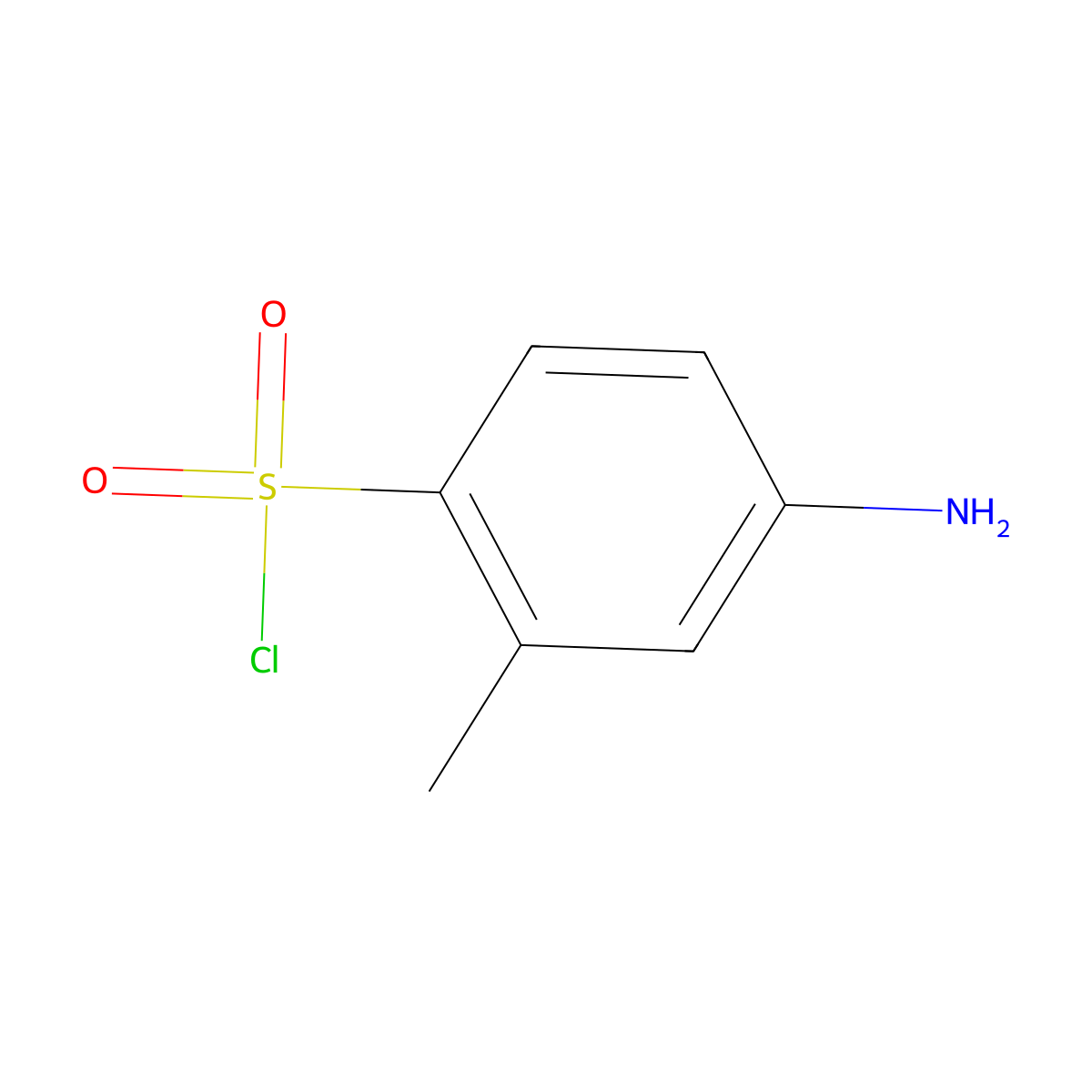 4-Amino-2-methylbenzene-1-sulfonyl chloride molecular structure, CAS 1261794-95-9