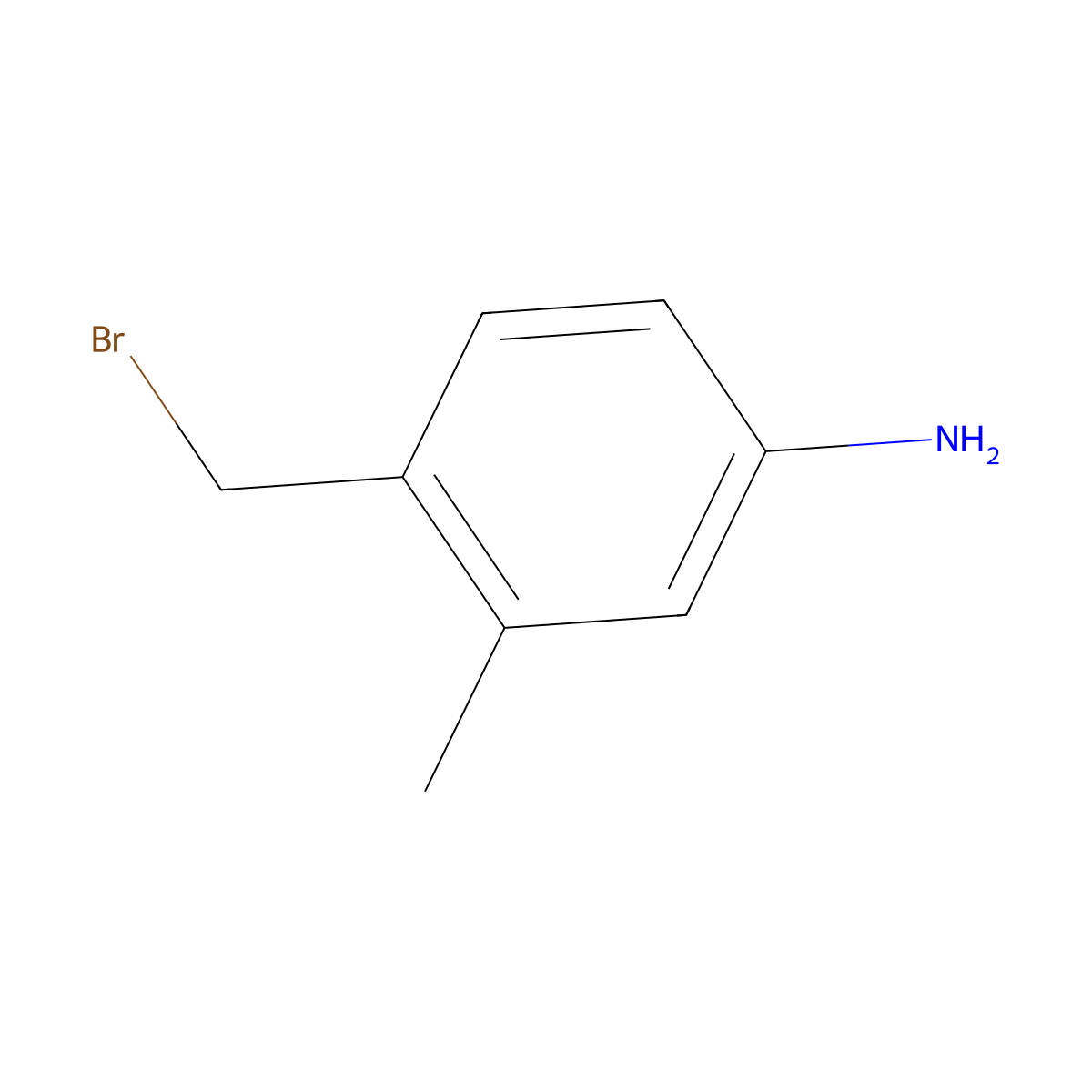 4-Amino-2-methylbenzyl bromide molecular structure, CAS 1261795-06-5
