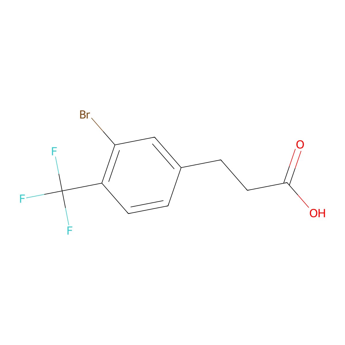3-[3-Bromo-4-(trifluoromethyl)phenyl]propanoic acid molecular structure, CAS 1261795-07-6