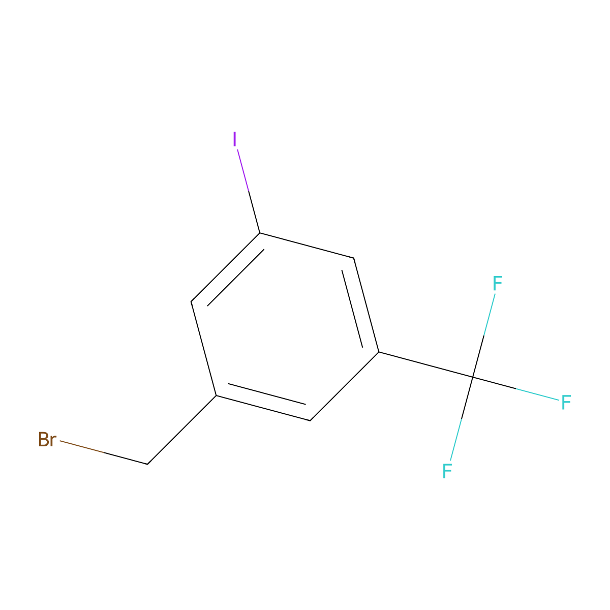 3-Iodo-5-(trifluoromethyl)benzyl bromide molecular structure, CAS 1261795-42-9