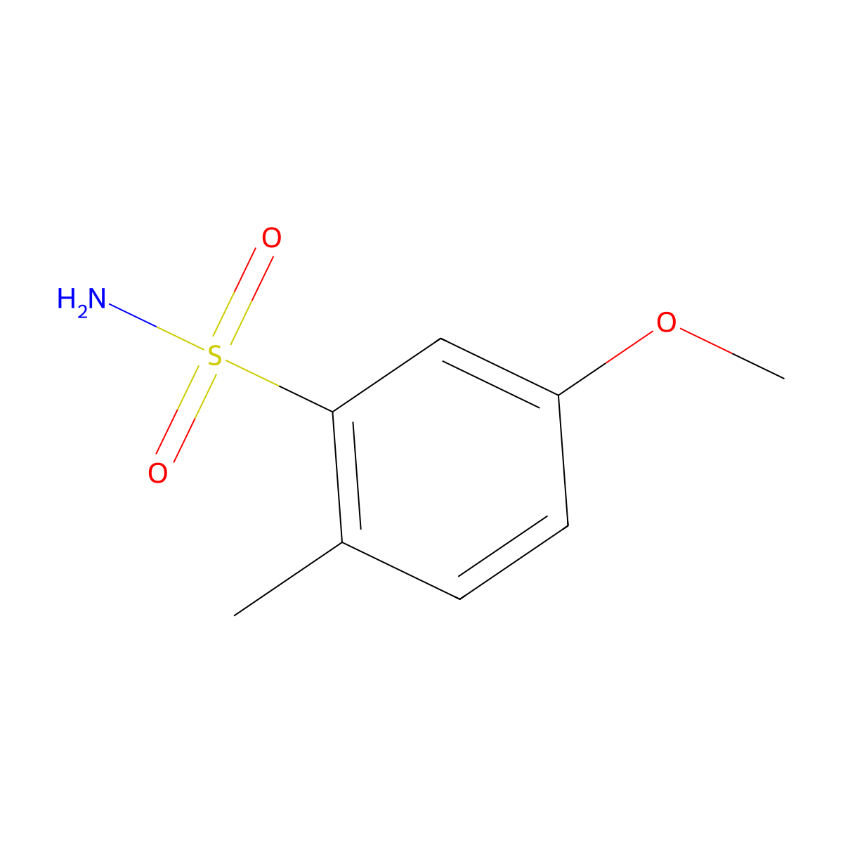 5-Methoxy-2-methylbenzene-1-sulfonamide molecular structure, CAS 1261795-93-0