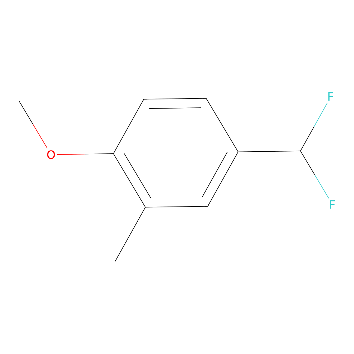 5-(Difluoromethyl)-2-methoxytoluene molecular structure, CAS 1261796-10-4