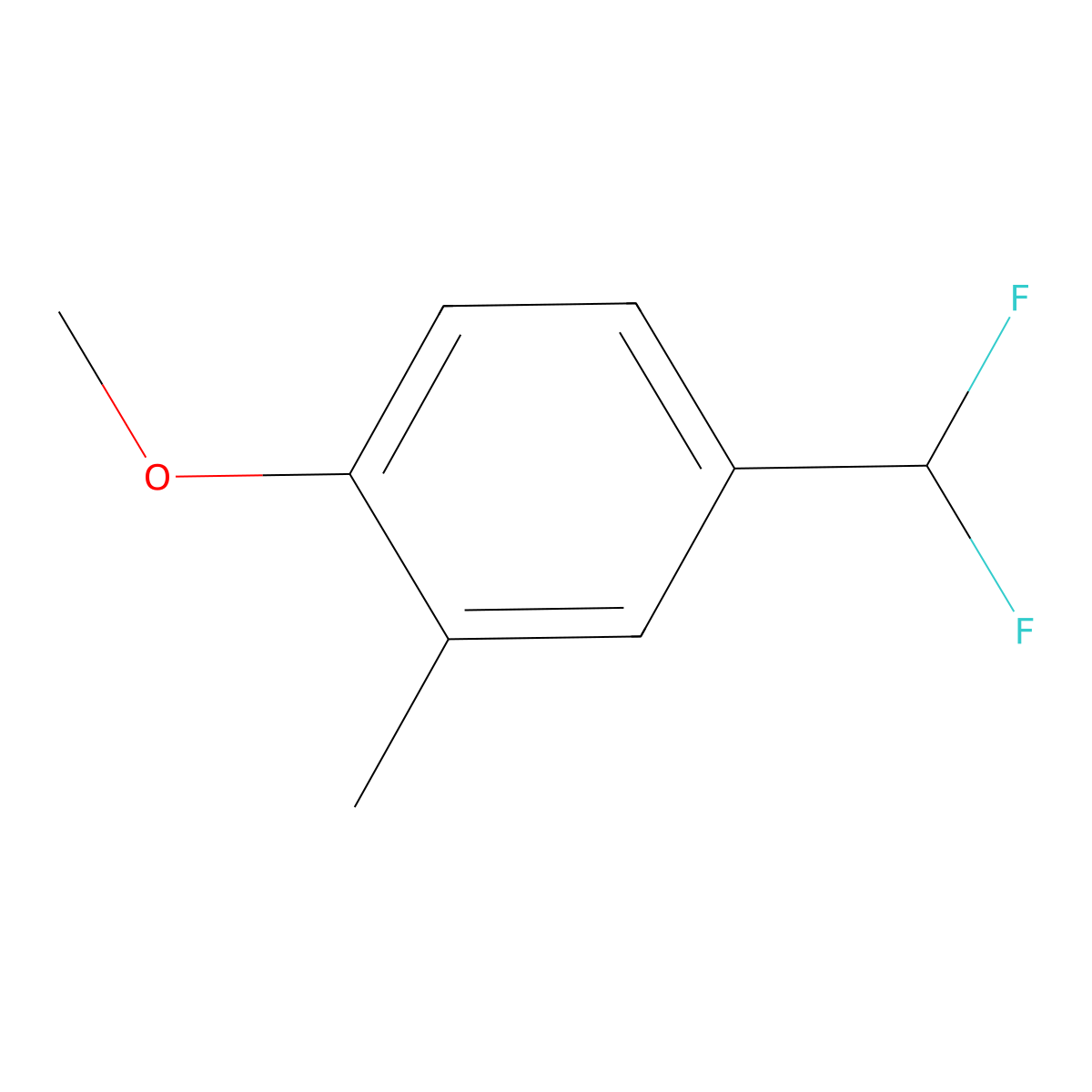 5-(Difluoromethyl)-2-methoxytoluene molecular structure, CAS 1261796-10-4