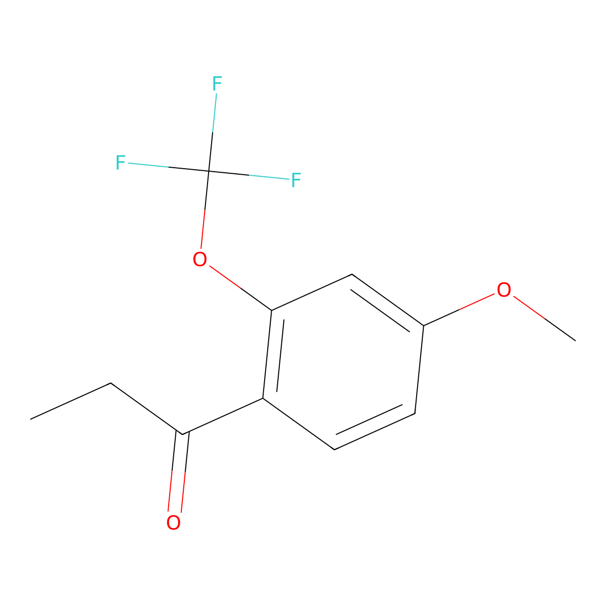 1-[4-Methoxy-2-(trifluoromethoxy)phenyl]-1-propanone molecular structure, CAS 1261796-36-4
