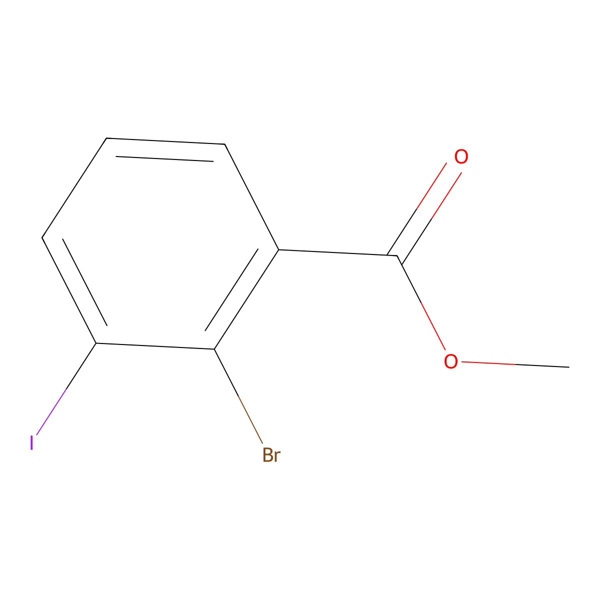 Methyl 2-bromo-3-iodobenzoate molecular structure, CAS 1261797-04-9