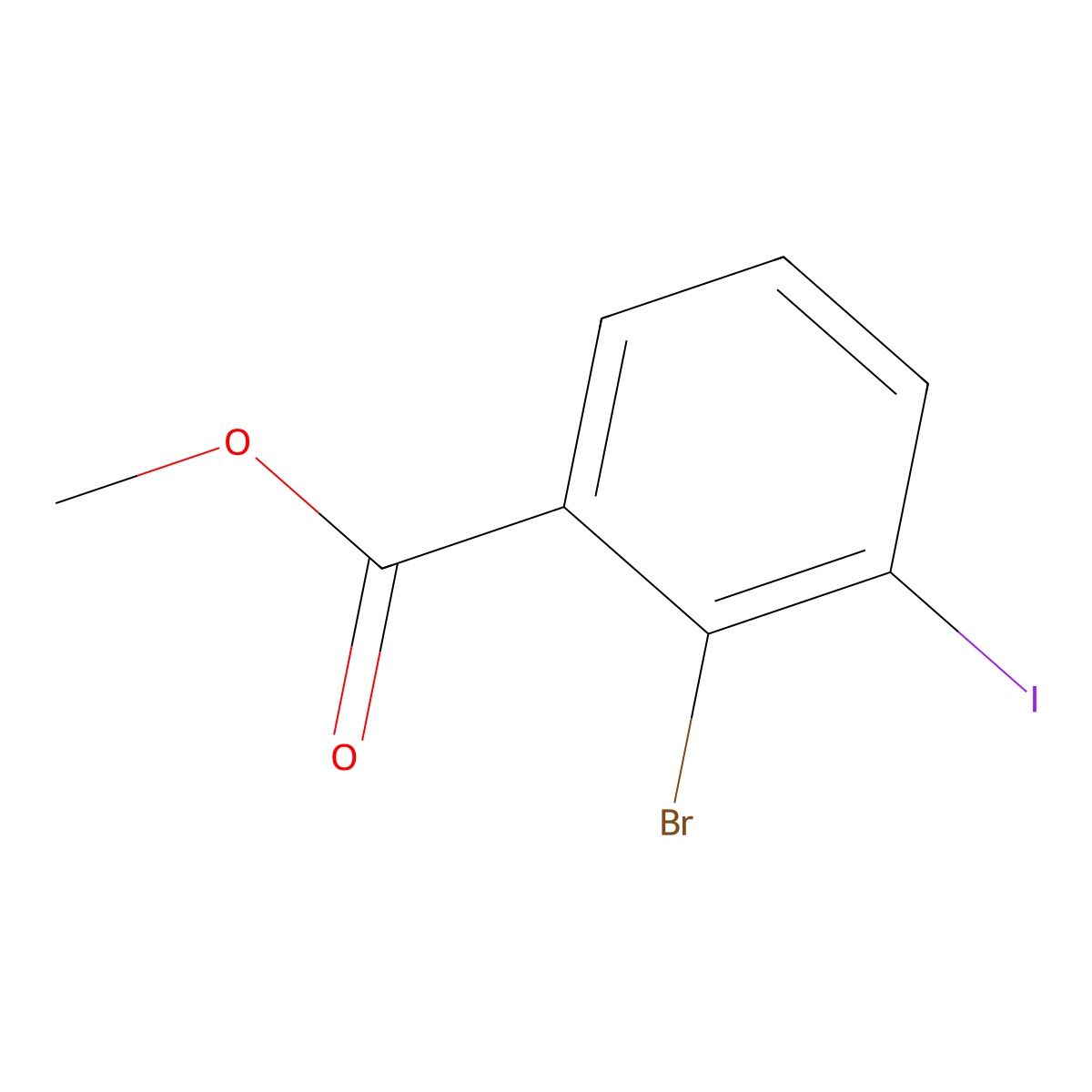 Methyl 2-bromo-3-iodobenzoate molecular structure, CAS 1261797-04-9