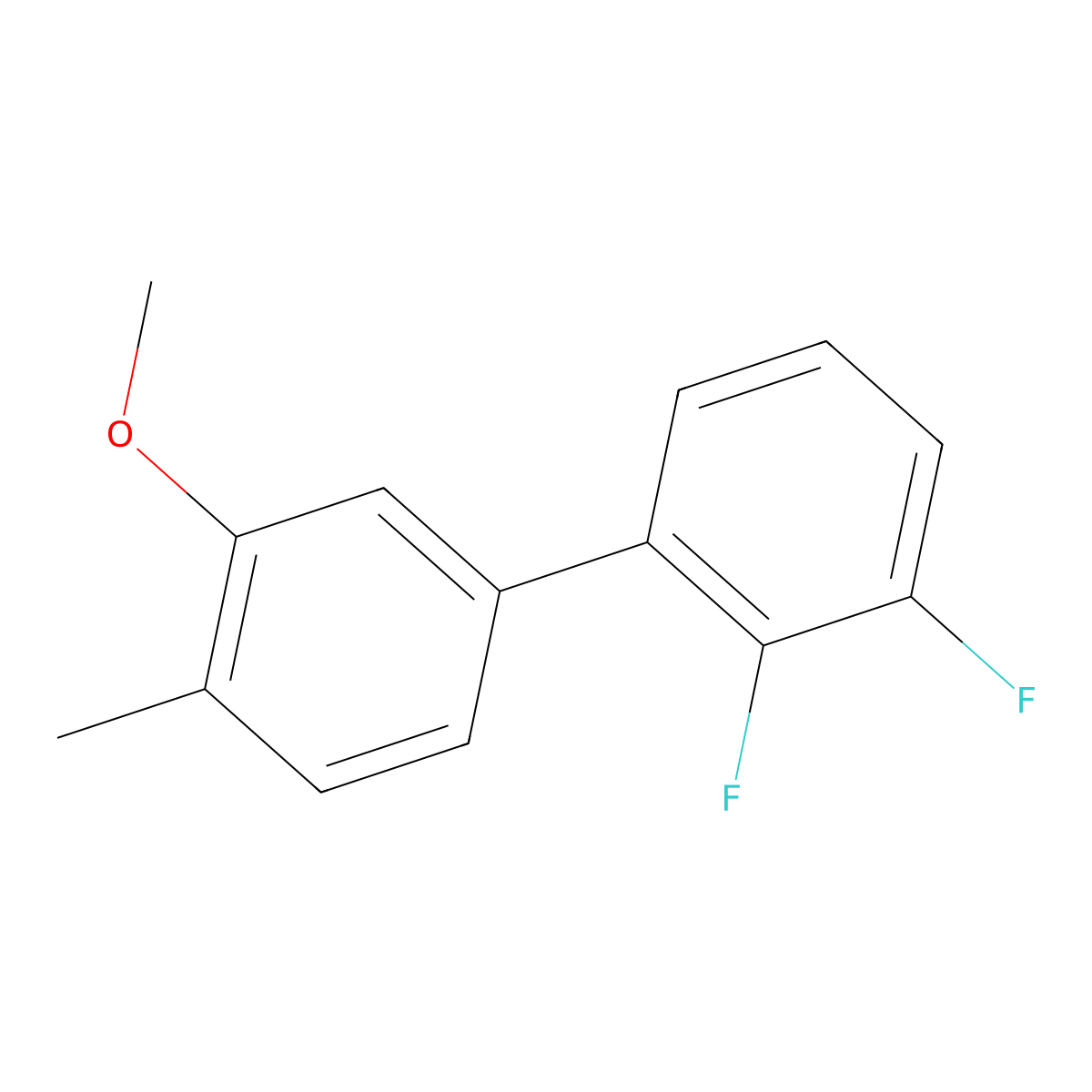2,3-Difluoro-3'-methoxy-4'-methyl-1,1'-biphenyl molecular structure, CAS 1261797-48-1