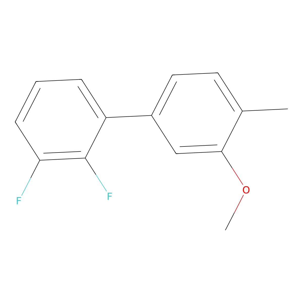 2,3-Difluoro-3'-methoxy-4'-methyl-1,1'-biphenyl molecular structure, CAS 1261797-48-1