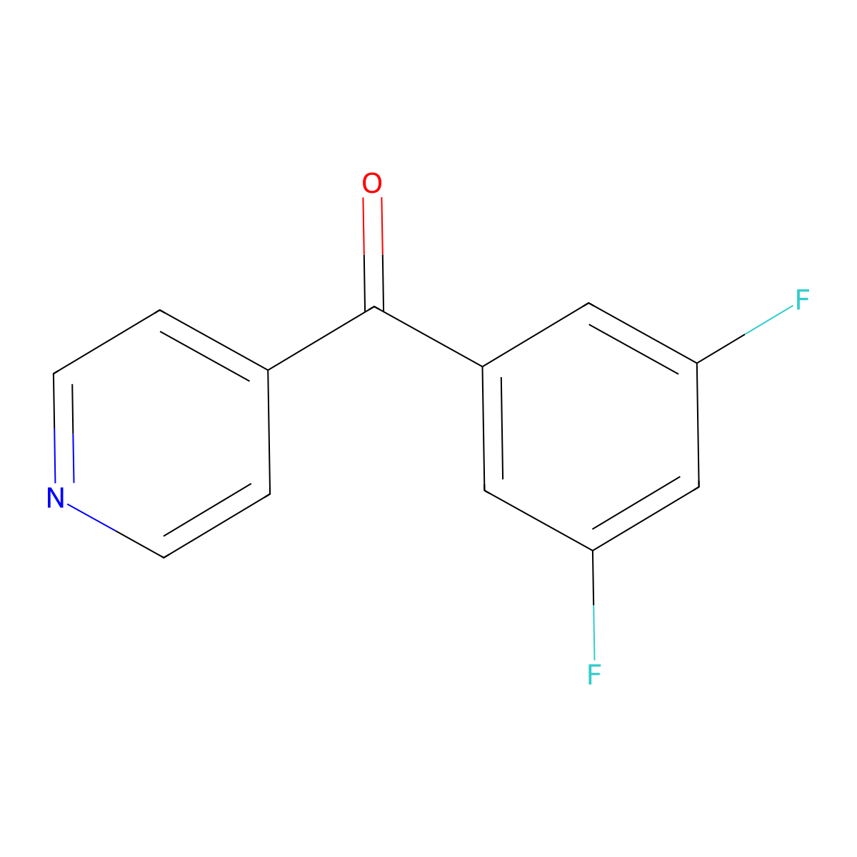 (3,5-Difluorophenyl)-4-pyridinylmethanone molecular structure, CAS 1261799-06-7